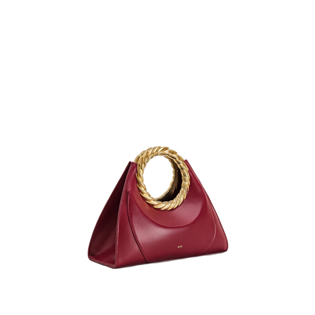 JW PEI Amiya Leaf Handle Sculpture Bag - Wine Red
