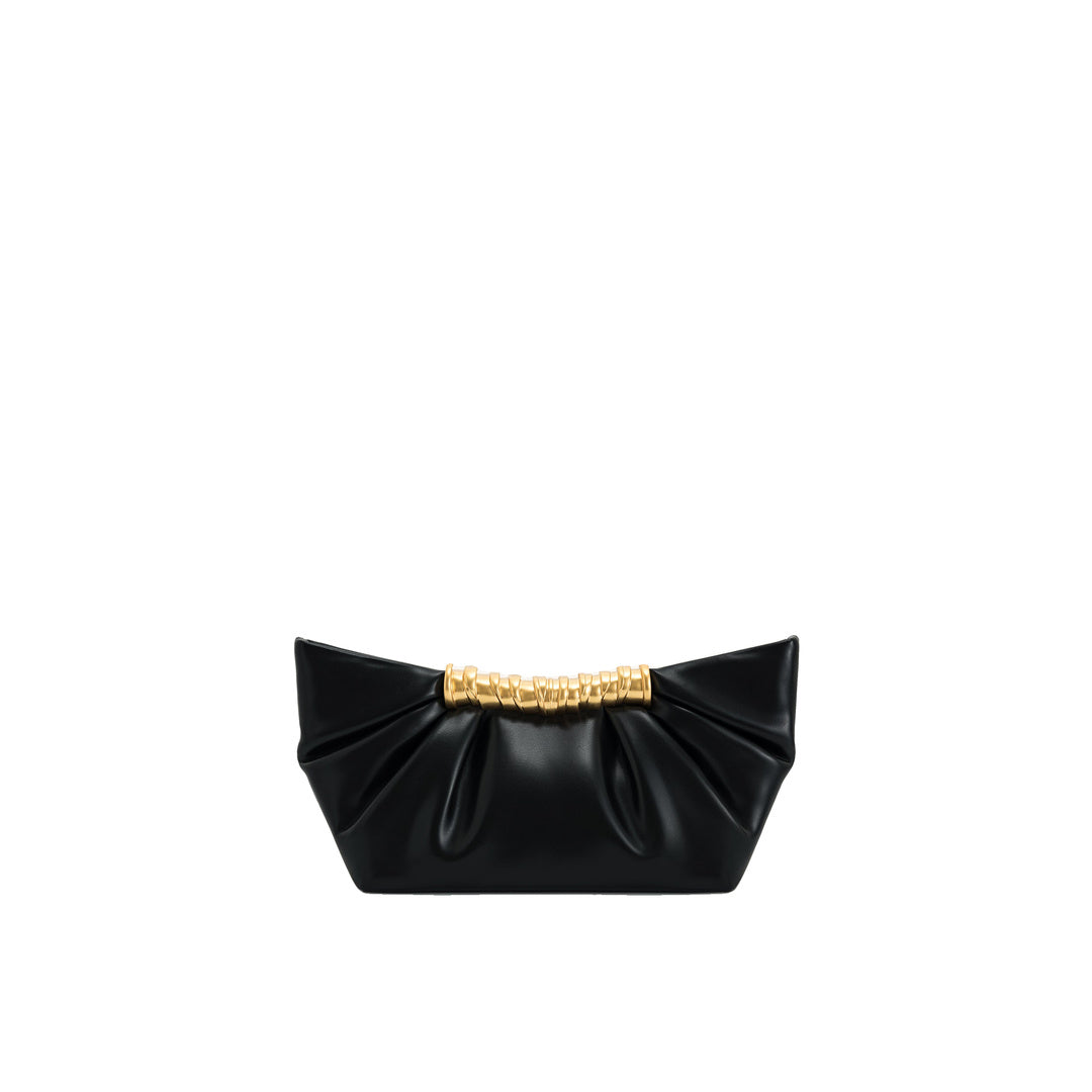 JW PEI Leia Pleated Clutch - Black