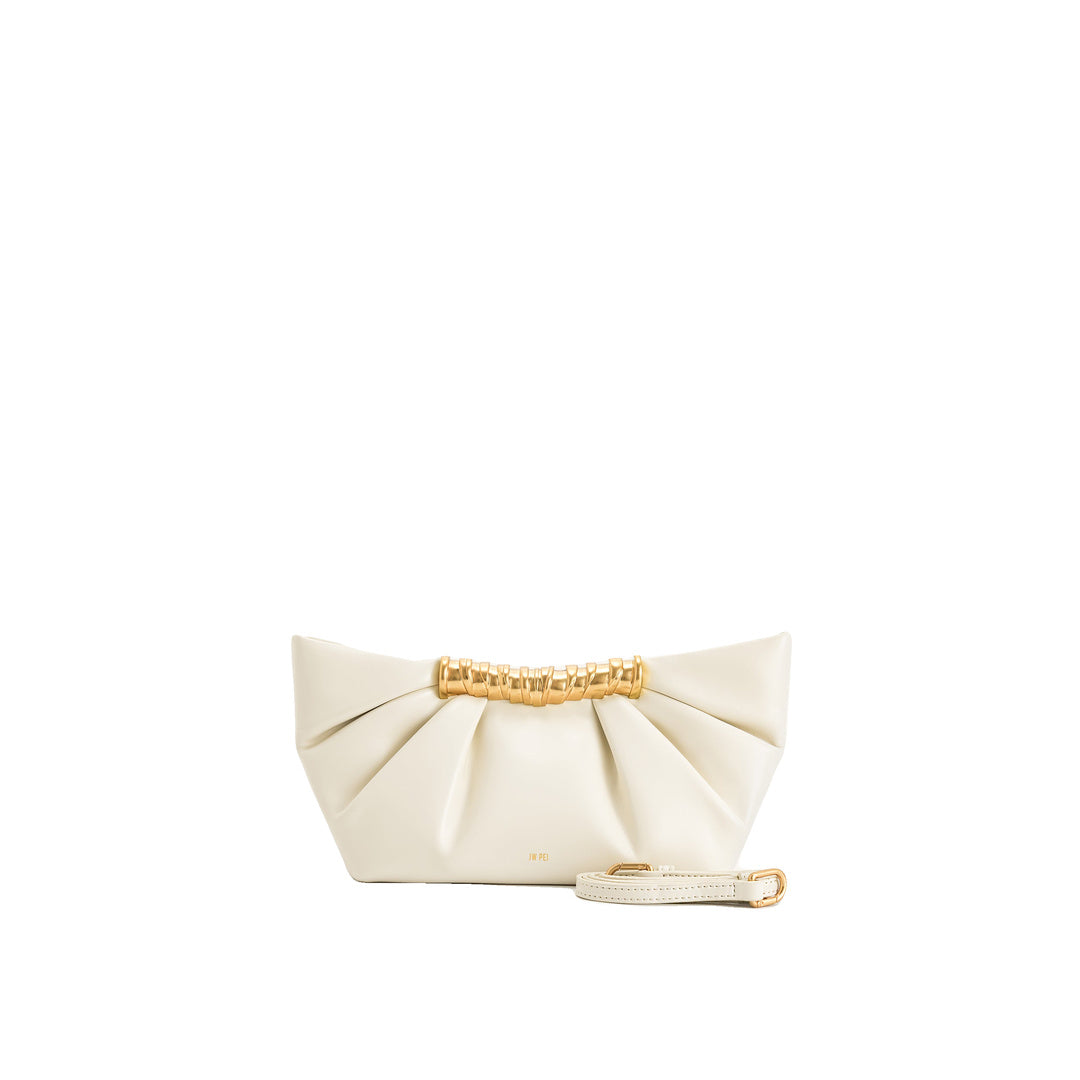 JW PEI Leia Pleated Clutch - White