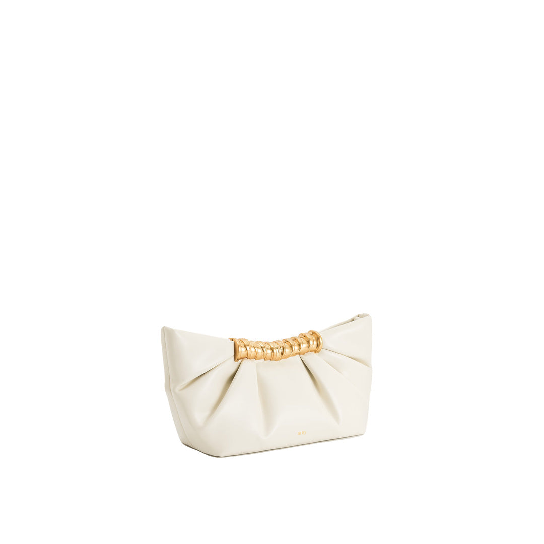 JW PEI Leia Pleated Clutch - White