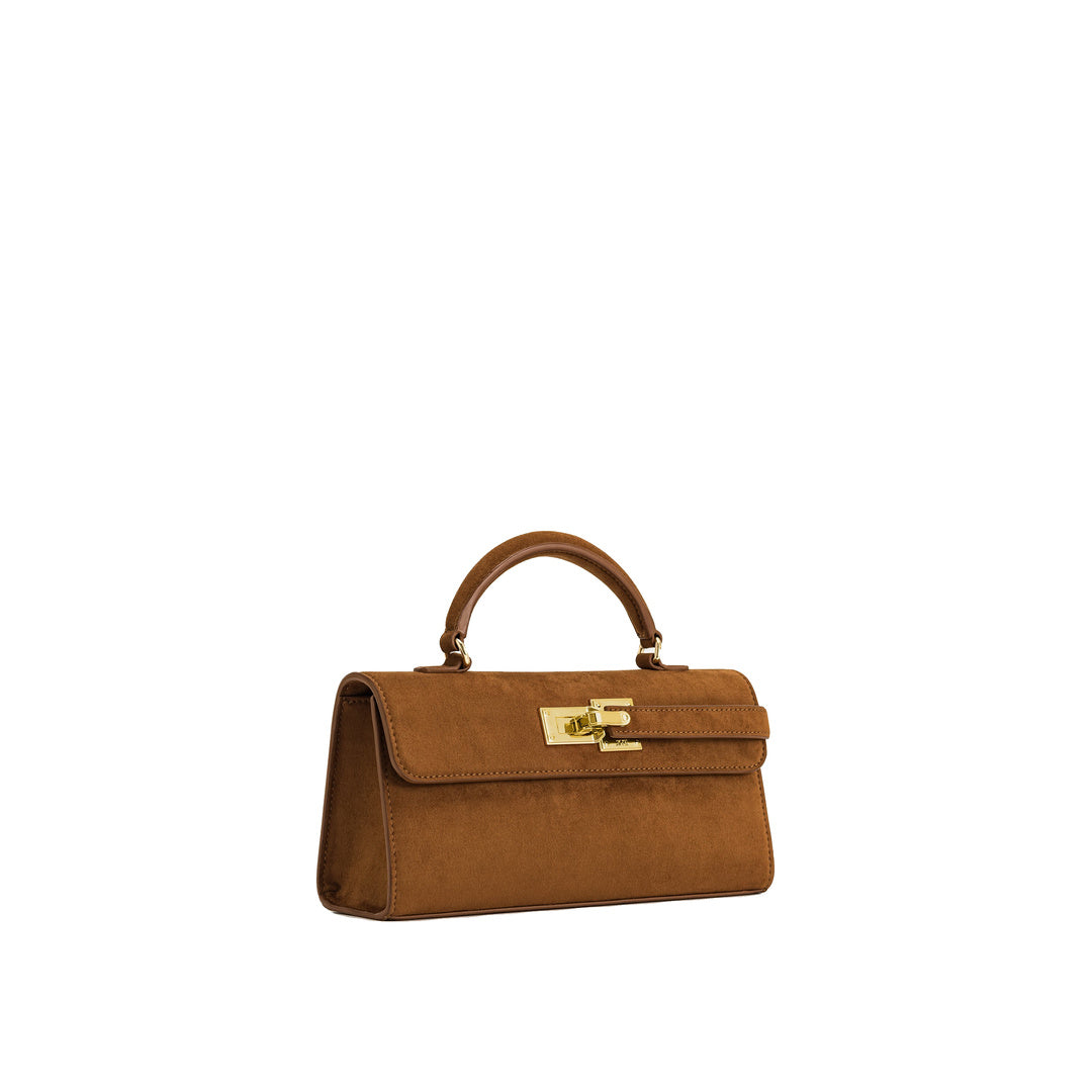 JW PEI Keyla Faux Suede Top Handle Bag -  Brown