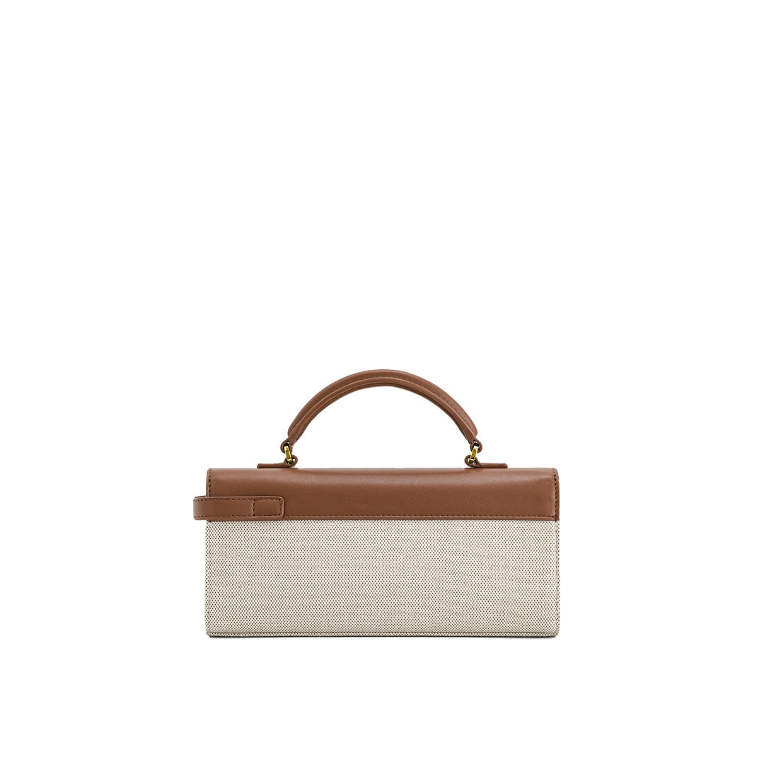 JW PEI Keyla Top Handbag - Brown Canvas