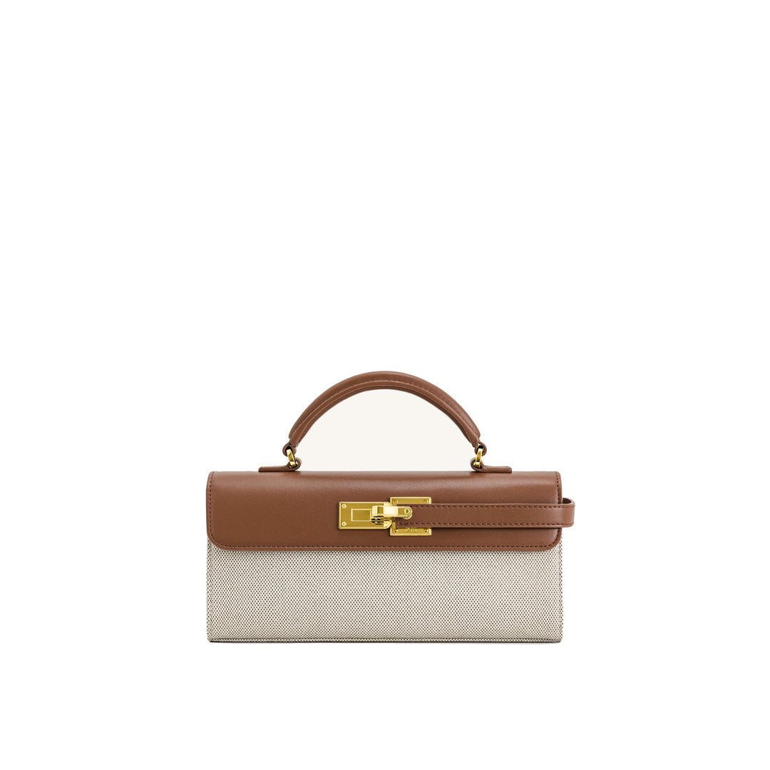 JW PEI Keyla Top Handbag - Brown Canvas