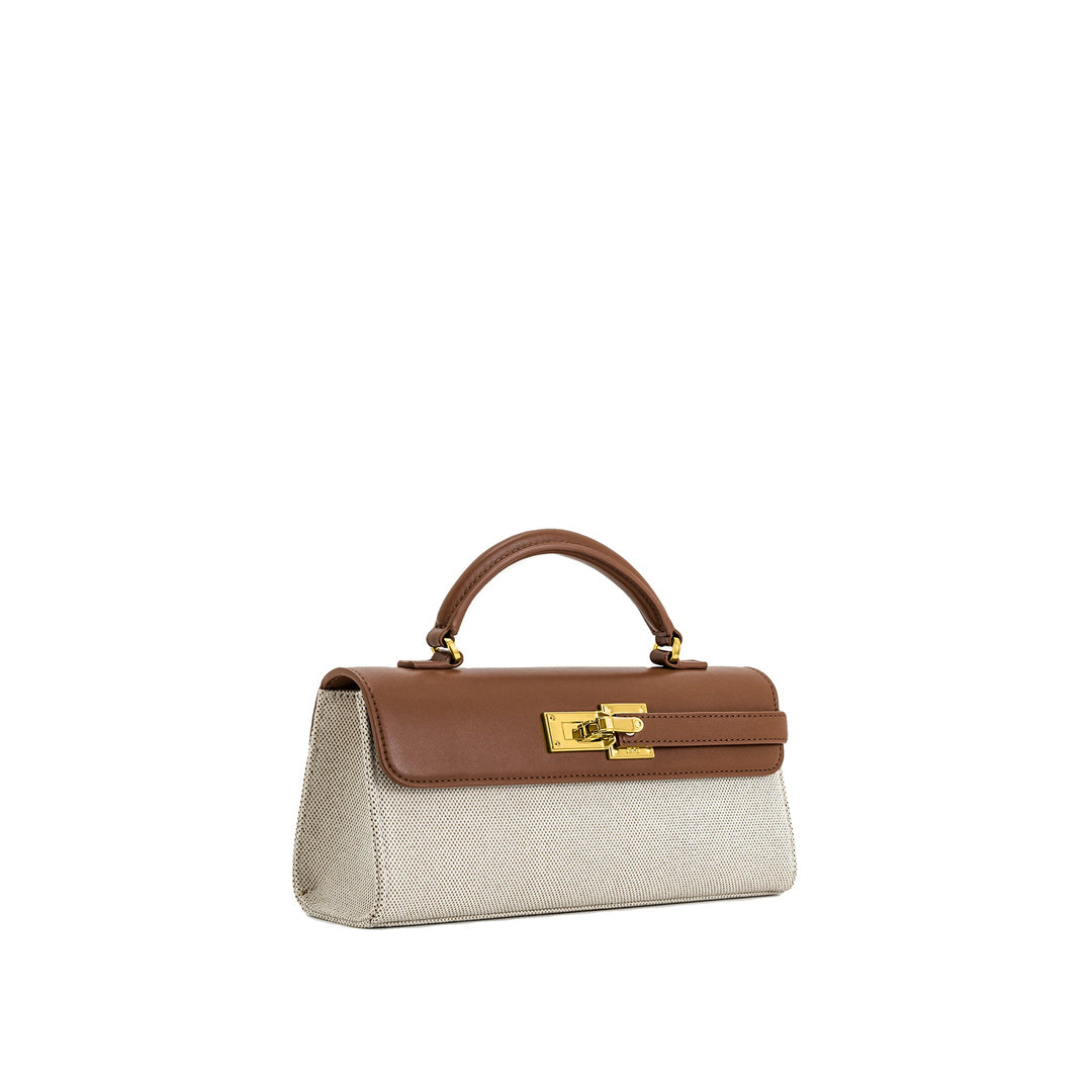 JW PEI Keyla Top Handbag - Brown Canvas