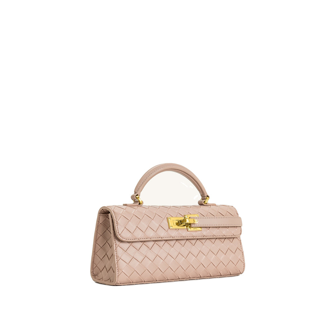 JW PEI Keyla Weave Texture Top Handle Bag - Pink