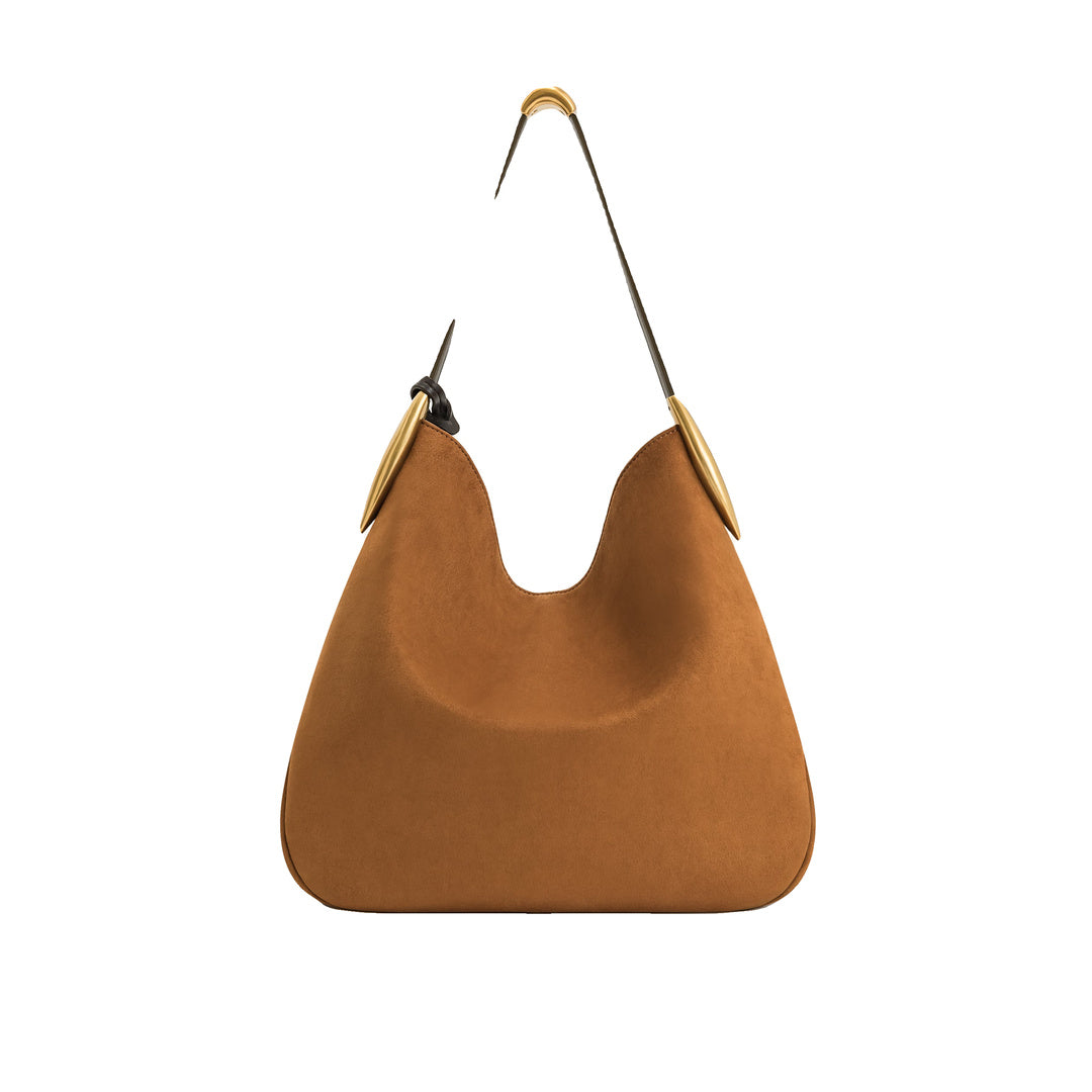 JW PEI Nina Metal Charm Hobo Bag - Brown