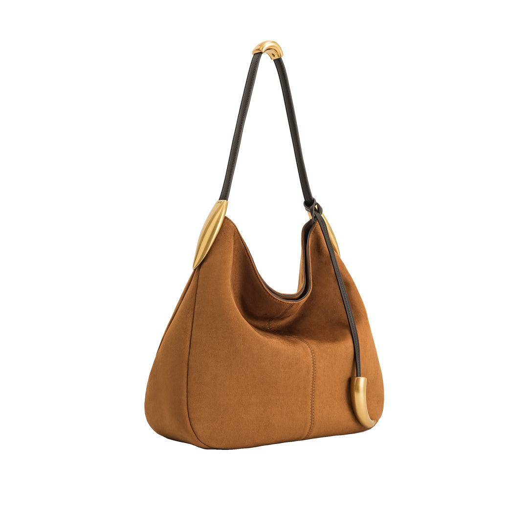 JW PEI Nina Metal Charm Hobo Bag - Brown