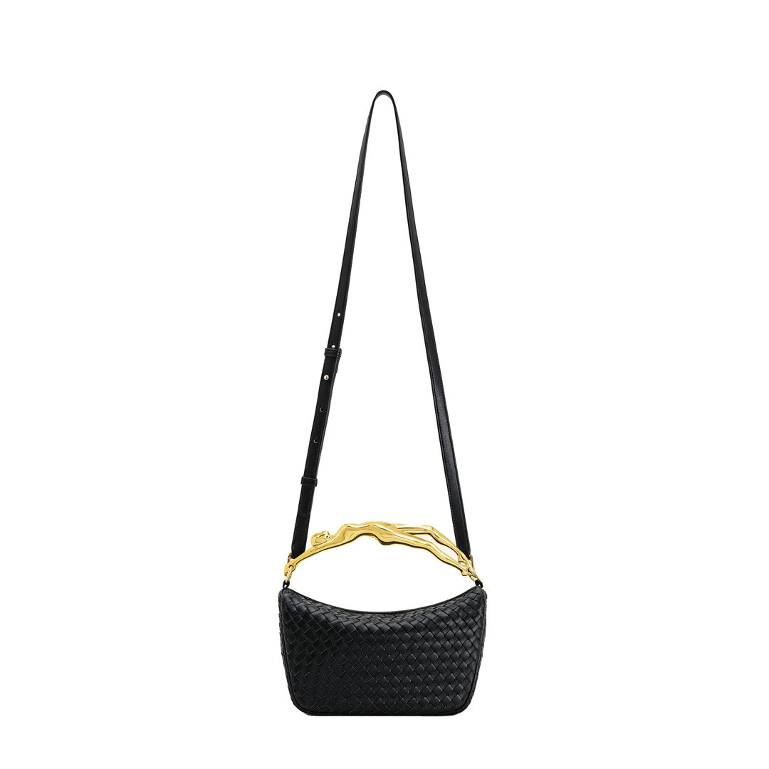 JW PEI Jenny Woven Human-shaped Handle Handbag - Black