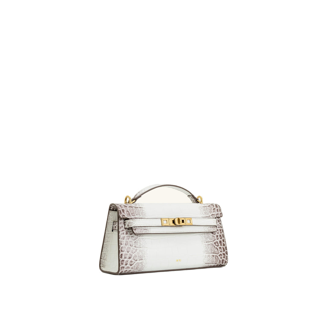 JW PEI Noor Top Handle Bag - White Croc