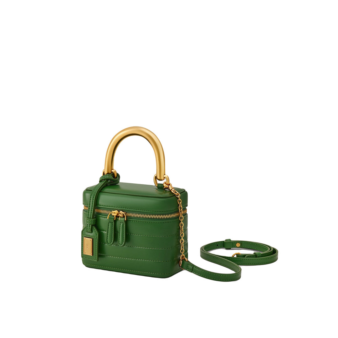 JW PEI Evelyn Quilted Box Top Handle Bag - Green