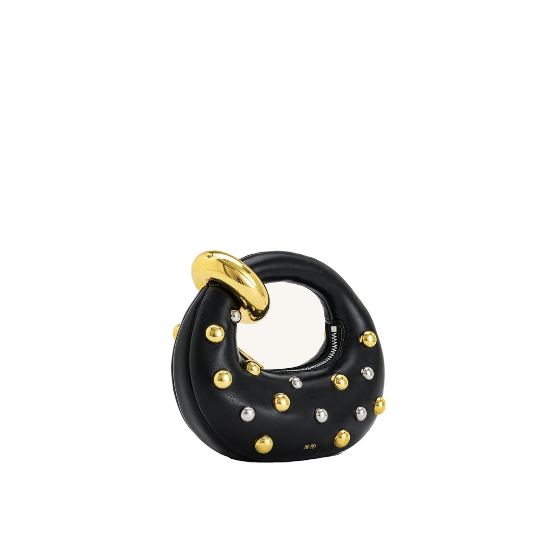 JW PEI Abacus Studded Mini Top Handle Bag - Black
