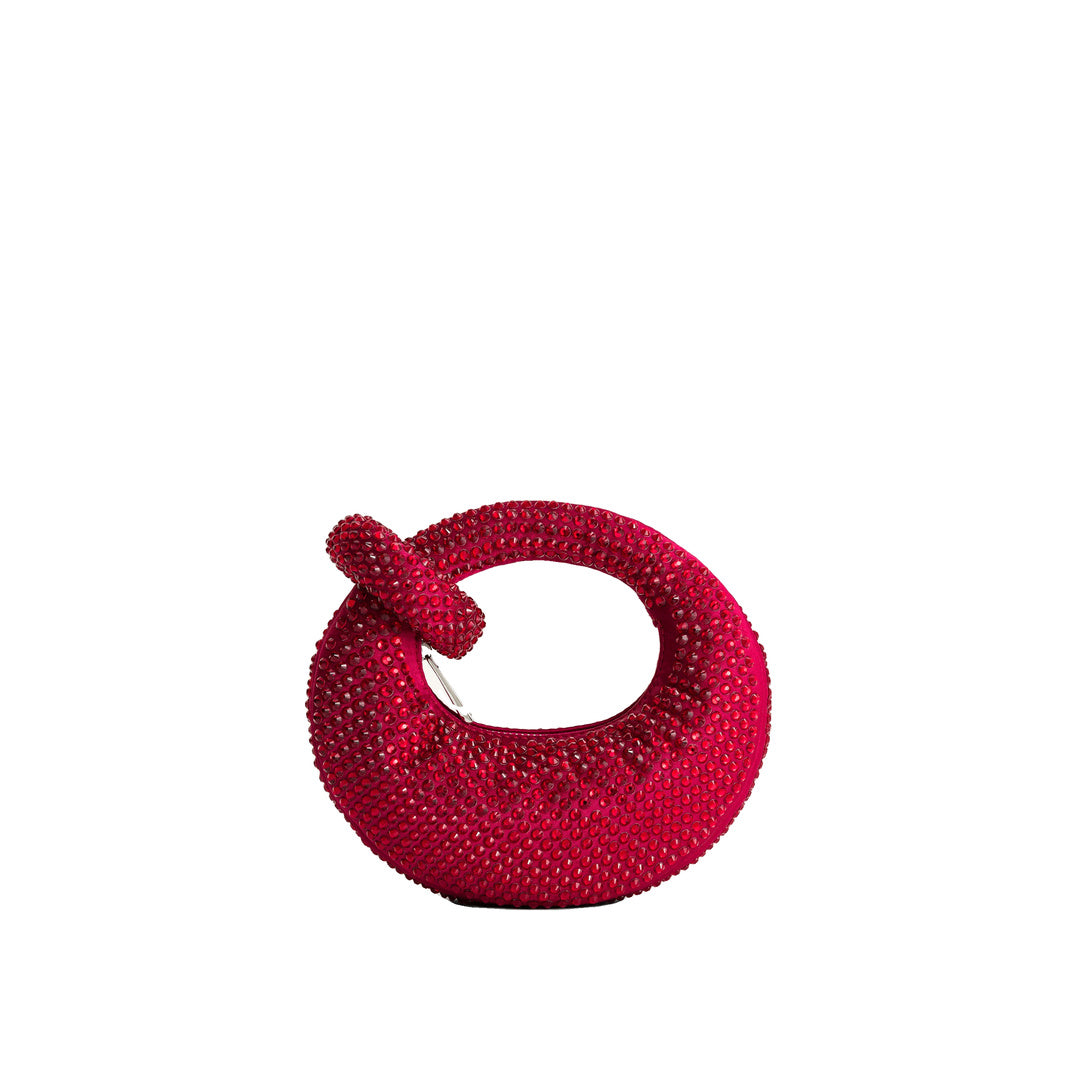 JW PEI Abacus Artificial Crystal Mini Top Handle Bag - Red