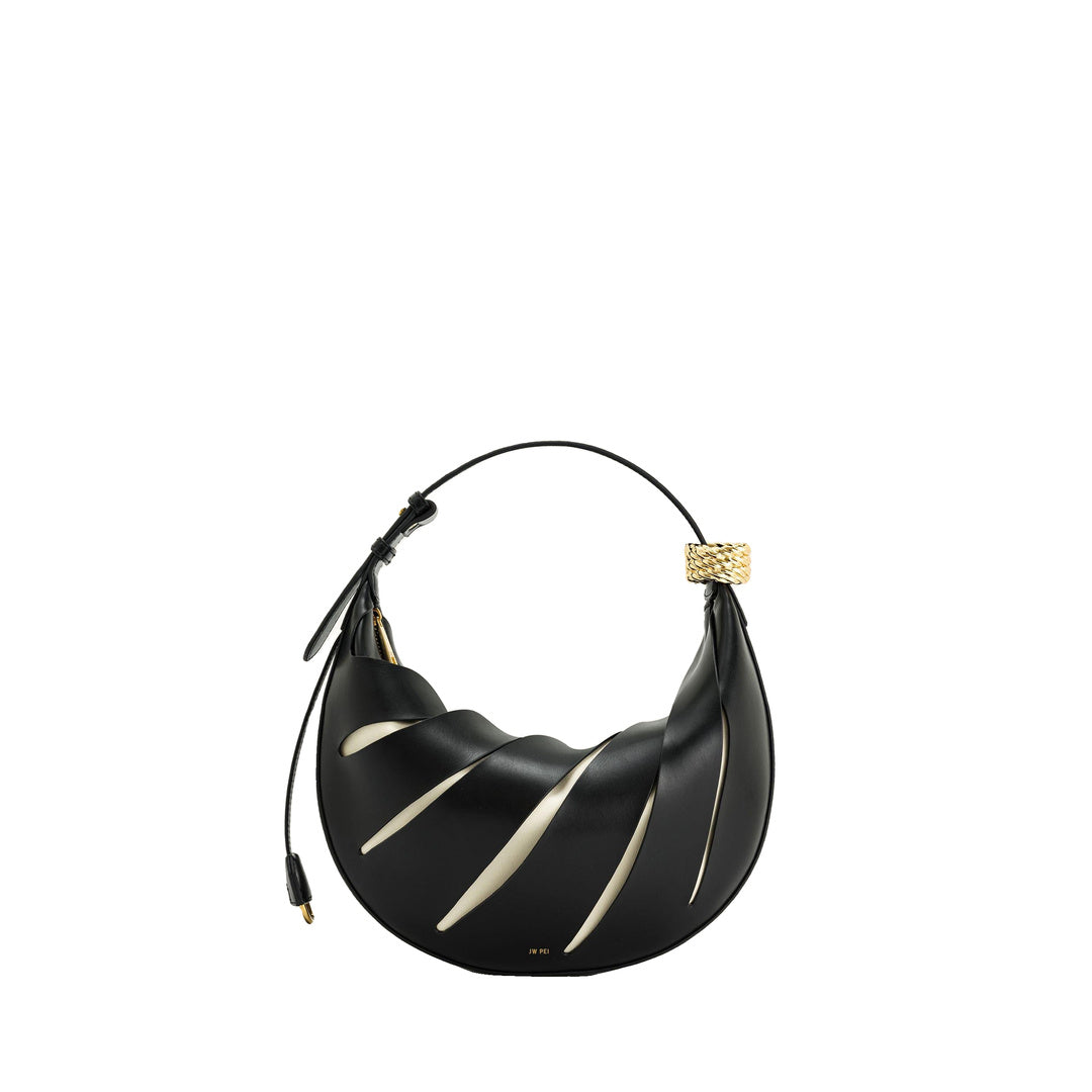 JW PEI Jana Hollow Out Shoulder Bag - Black