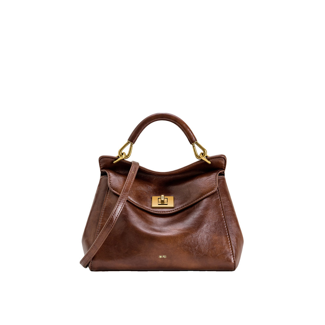 JW PEI Lucia Classic Top Handle Bag - Coffee Brown