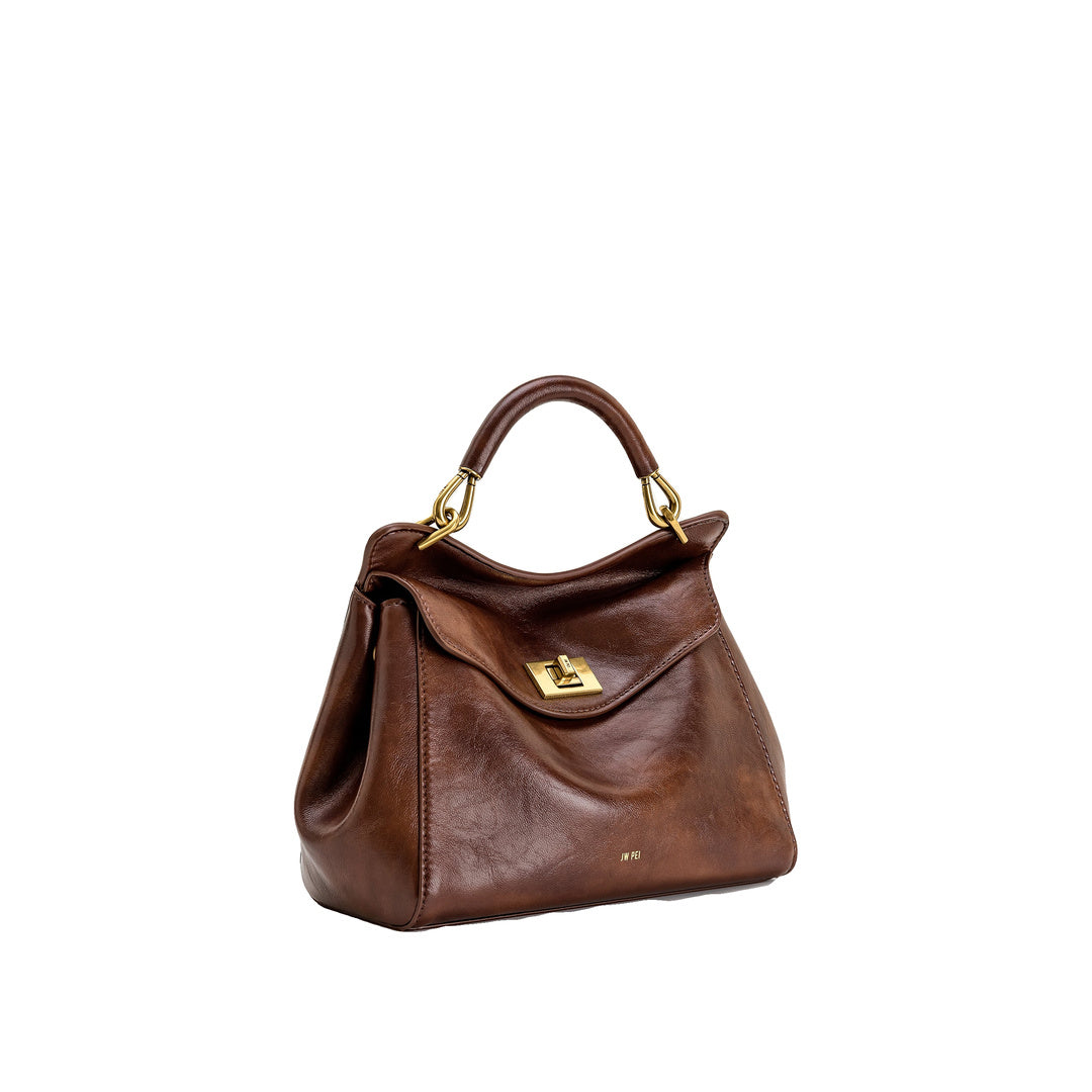 JW PEI Lucia Classic Top Handle Bag - Coffee Brown