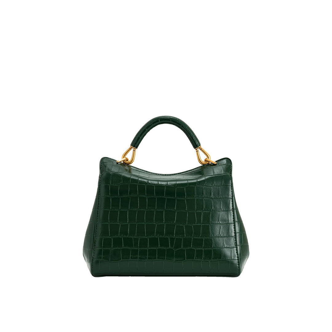 JW PEI Lucia Classic Top Handbag - Green Croc