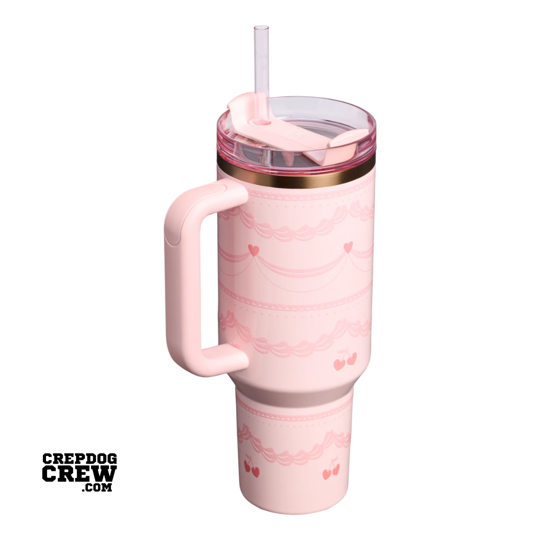 STANLEY The Valentine's Day TUMBLER Mug FlowState Pink Velvet Cake 40 Oz