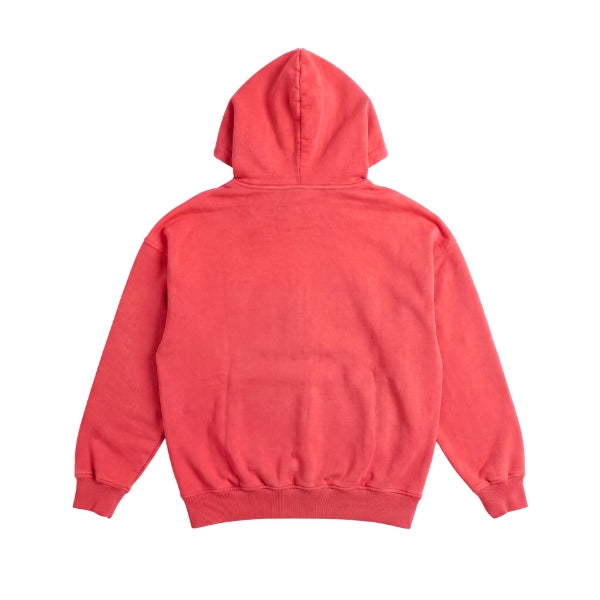 OVERDYED HEAVY WEIGHT HOODIE (BRIGHT SCARLET)