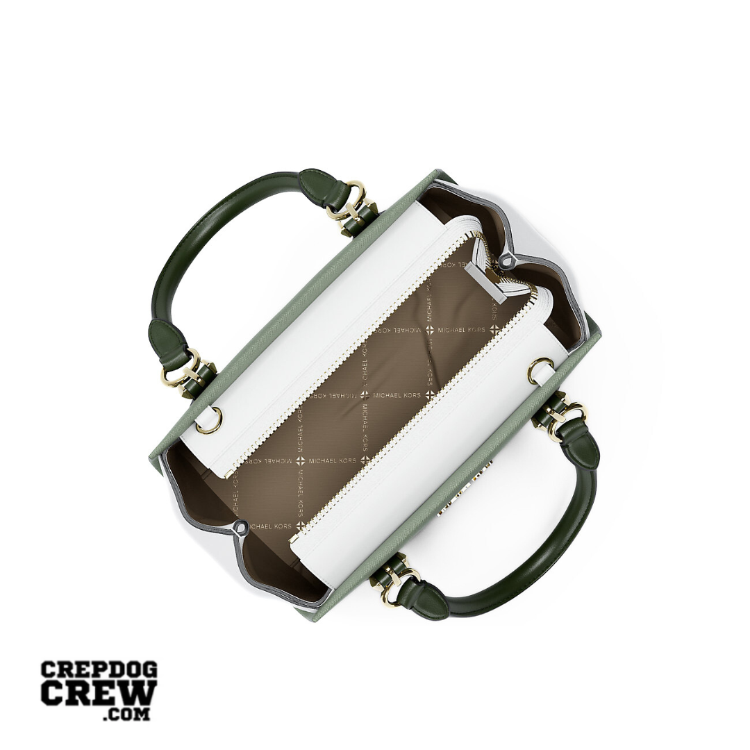 Michael Kors Marilyn Small Color-Block Saffiano Leather Messenger Bag MOSS MULTI