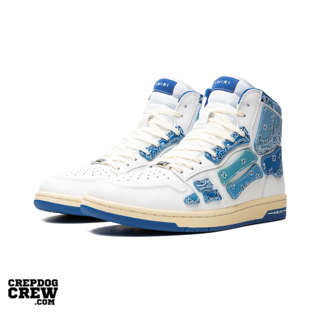 AMIRI Skel Top Hi Bandana White Blue1