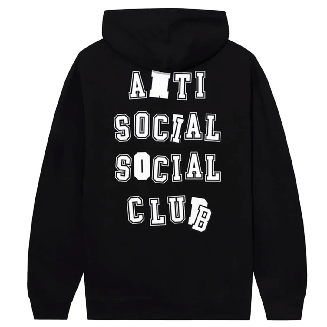 ANTI SOCIAL SOCIAL CLUB X 2 TONE ANTI COLLEGE HOODIE BLACK