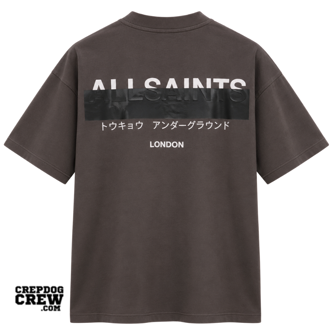 ALL SAINTS REDACT SS CREW	WASHED BLACK