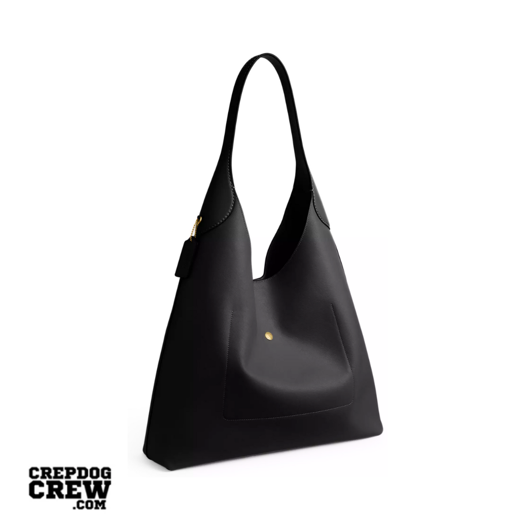 COACH Brooklyn Shoulder Bag 39 smooth leather Brass Black