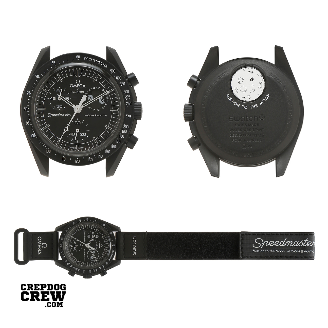 Swatch x Omega Bioceramic Moonswatch Mission To Moonphase Snoopy Black