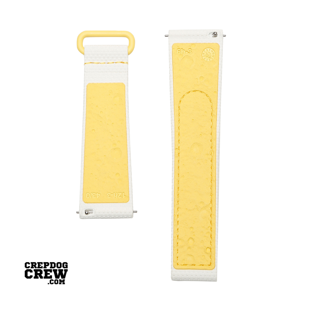 Swatch x Omega Bioceramic Moonswatch White Yellow Rubber Straps