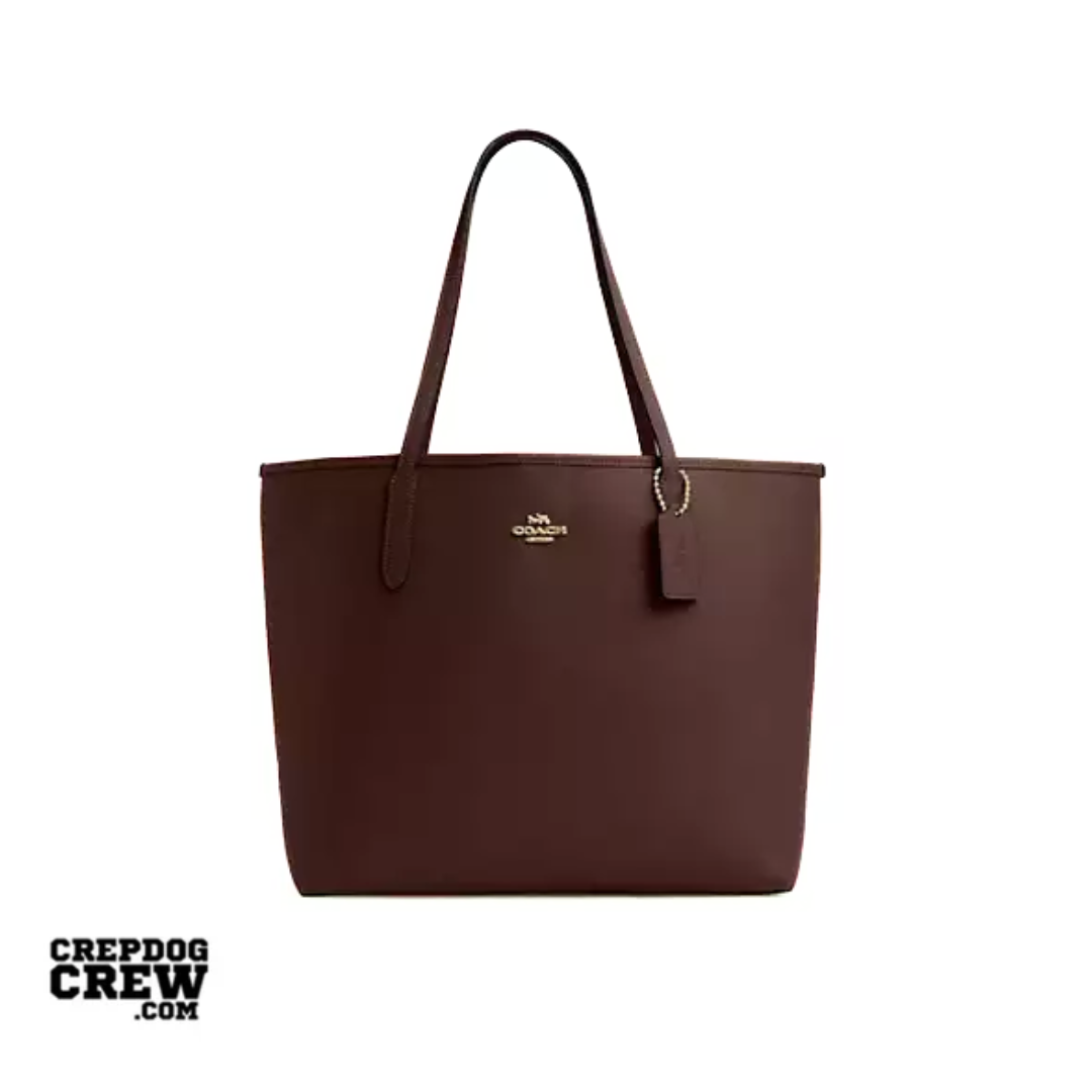 Coach City Tote Bag pebbled leather Gold Maple