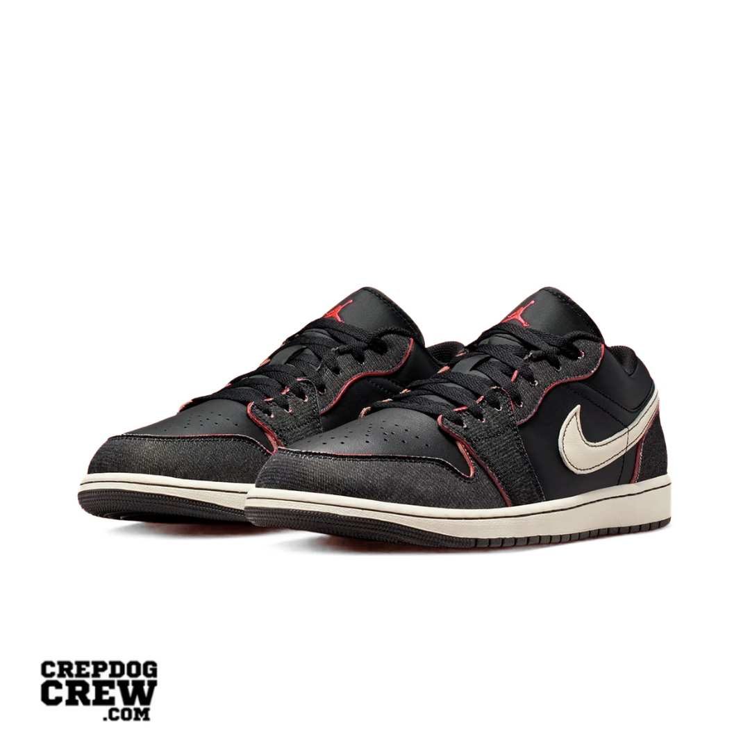 Air Jordan 1 Low SE Black CANVAS RACER PINK