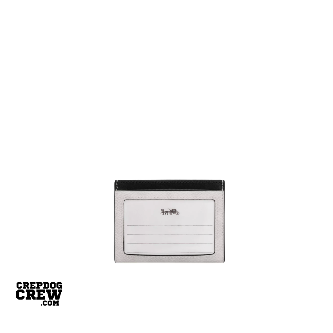 COACH Slim Id Card Case signature canvas Chalk & Black