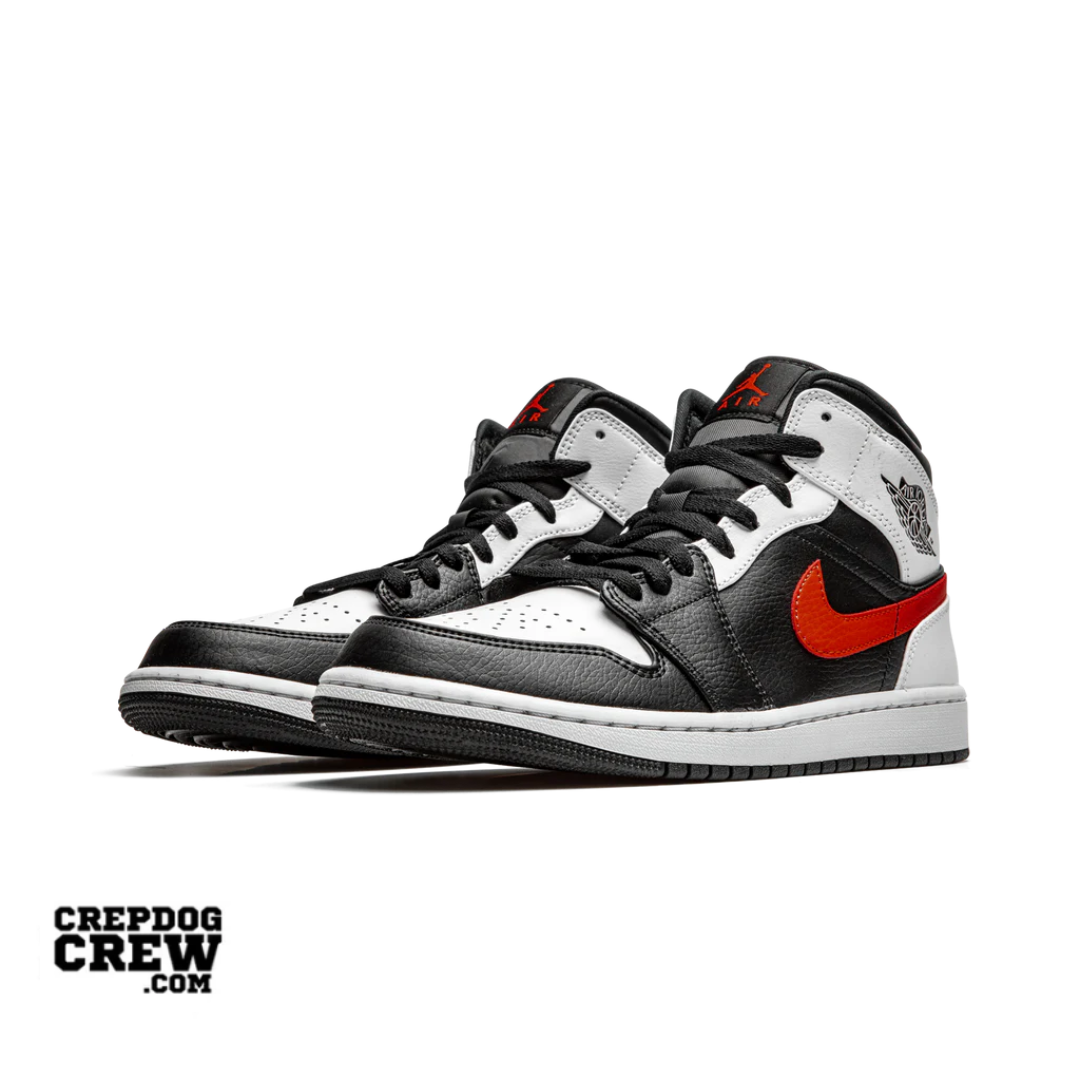 Jordan 1 Mid Black Chile Red White