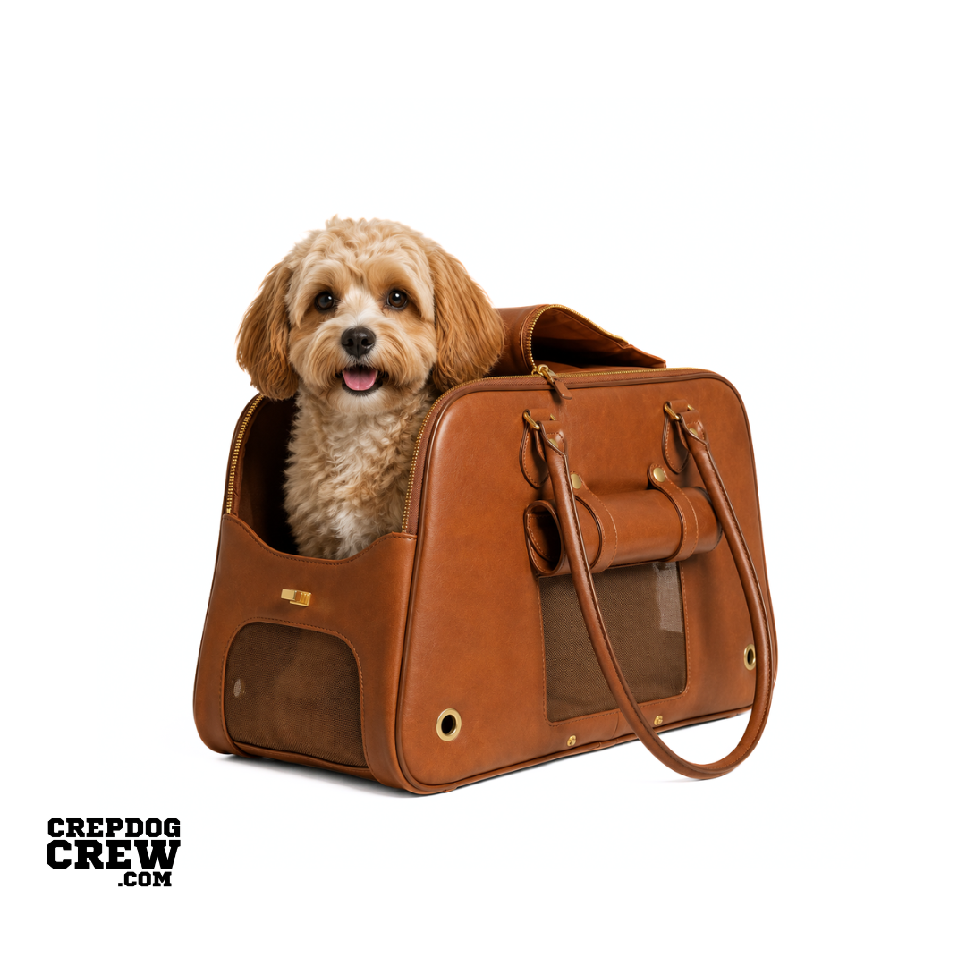 PET SHOULDER BAG CARRIER Brown