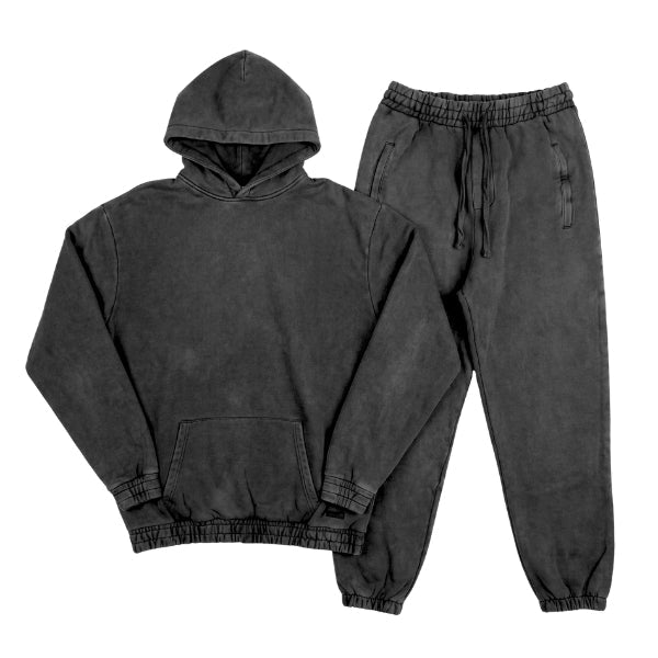 OVERDYED HEAVY WEIGHT CO-ORD SET (BLACK)