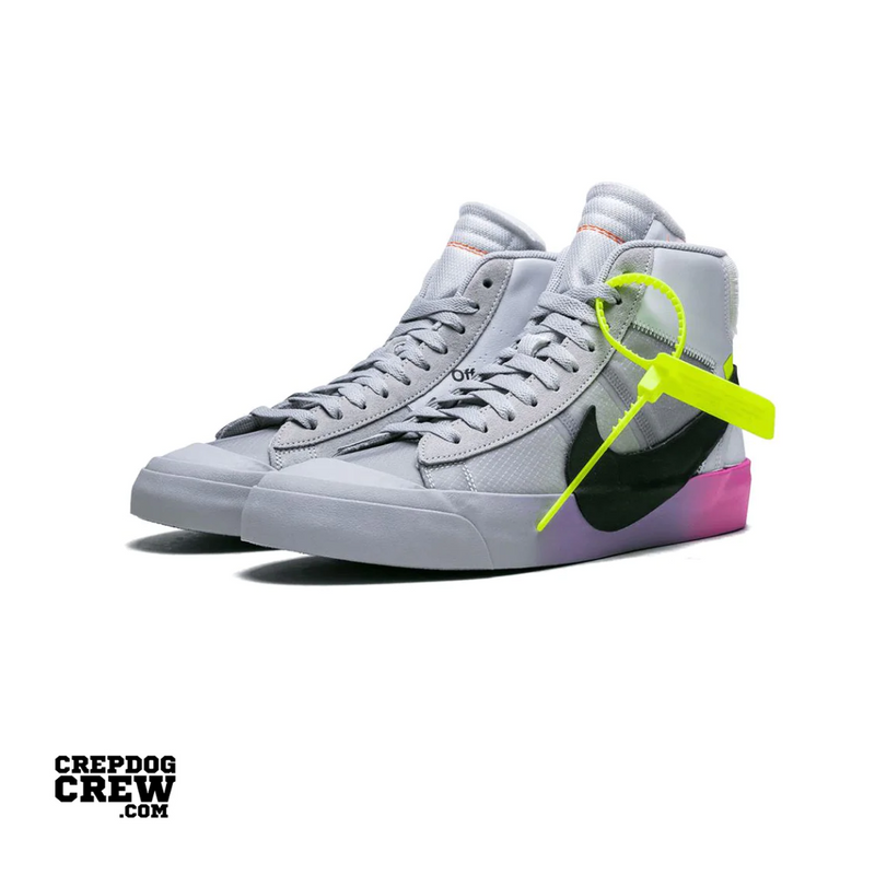 Nike Blazer Mid Off-White Wolf Grey Serena Queen | nike | Shoes by Crepdog Crew
