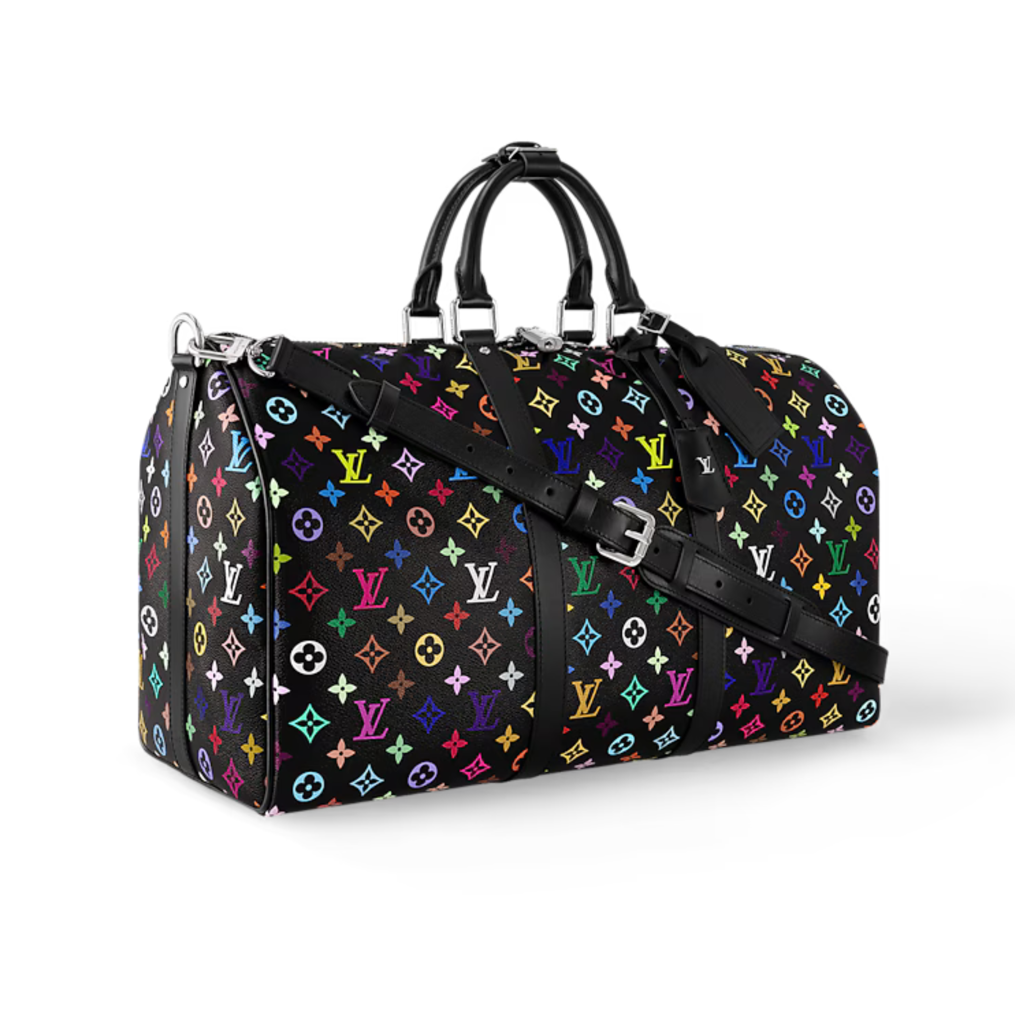 Louis Vuitton x Takashi Murakami Keepall Bandouliere 50 Black Multicolored