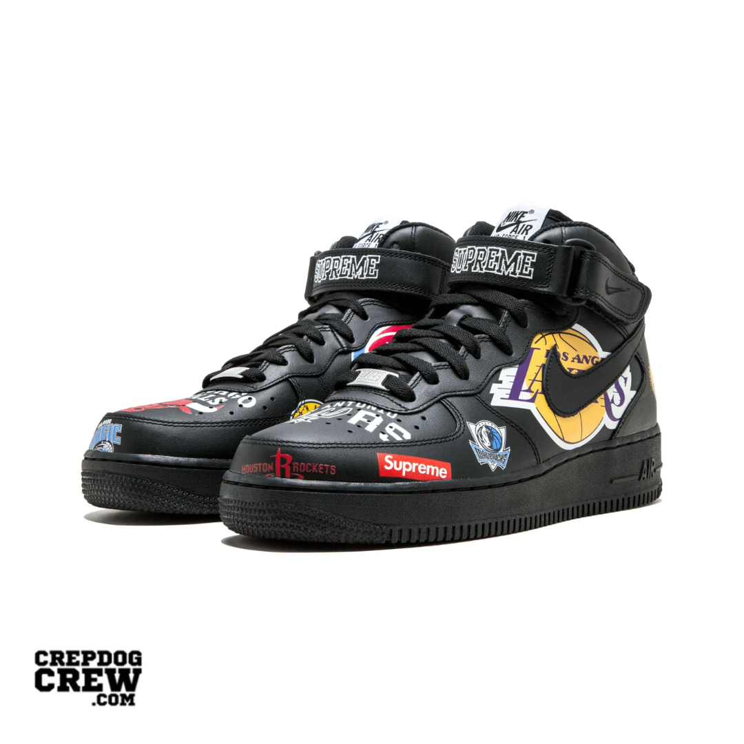 Nike Air Force 1 Mid Supreme NBA Black