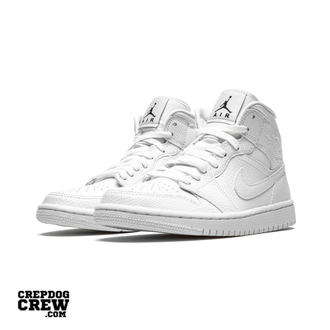 Jordan 1 Mid White Snakeskin (W)