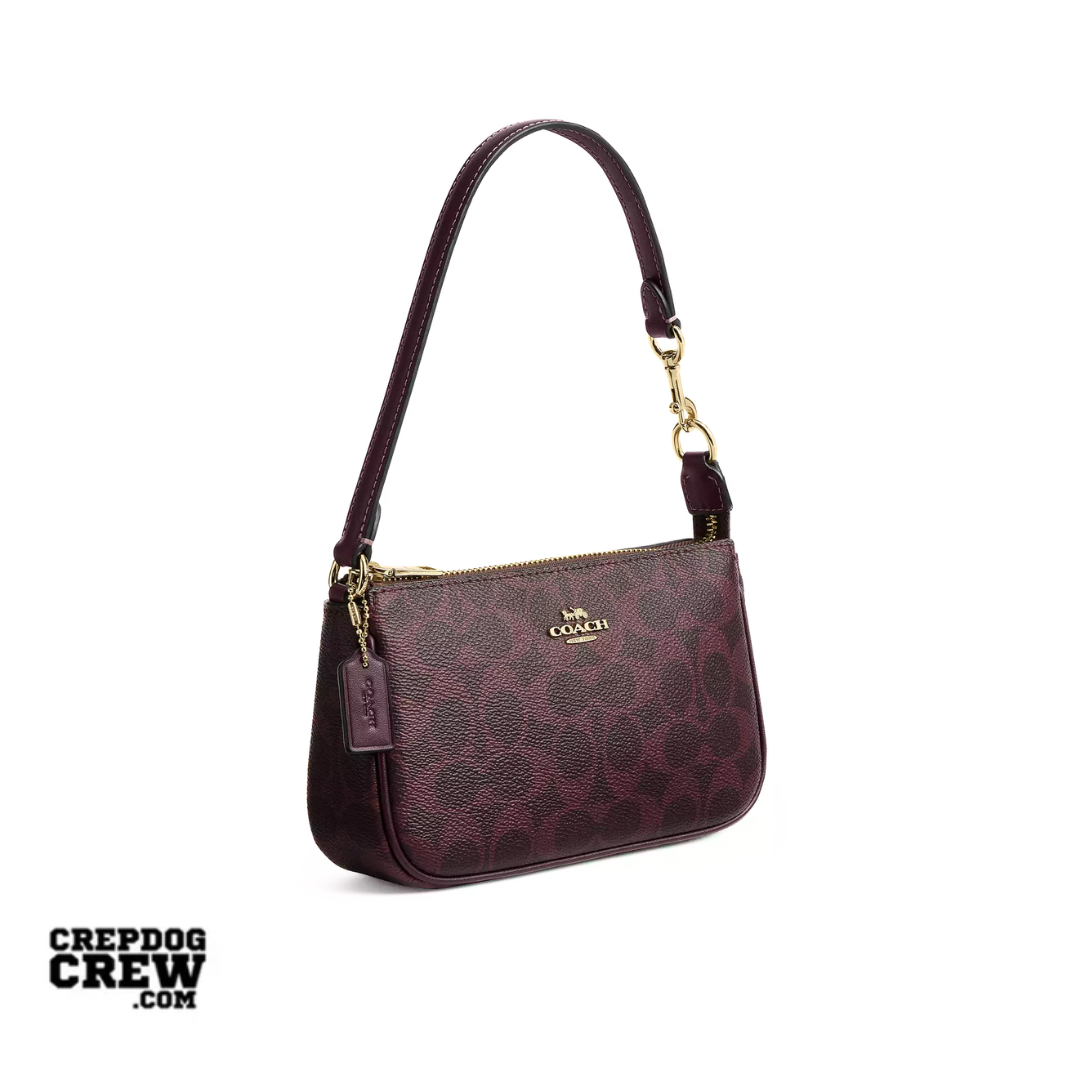 Coach Nolita 19 In Signature Canvas Gold Black Currant