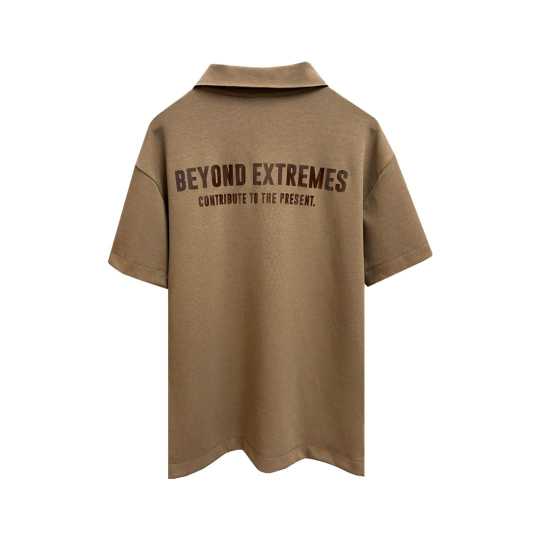 Kantha Polo T-shirt in Teak [Unisex]