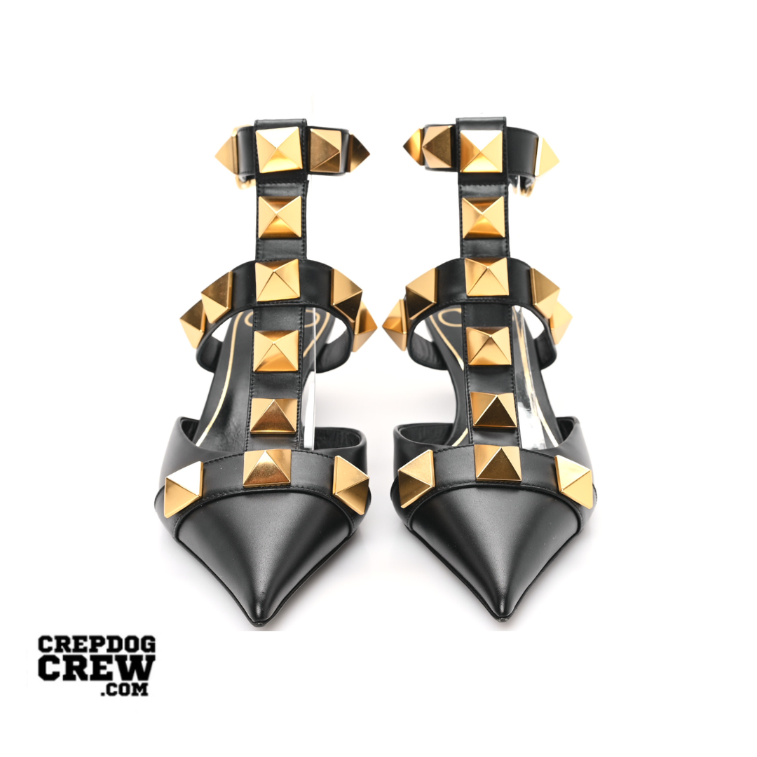 Valentino Garavani  Calfskin Roman Stud Ankle Strap 40mm Pumps