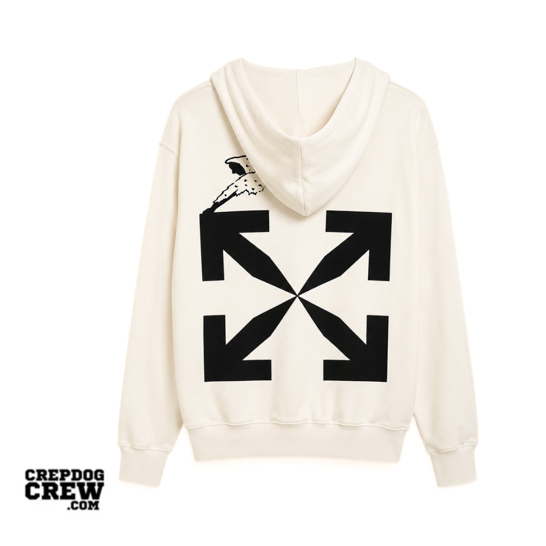 OFF WHITE OW HOODIE CATERPILLAR WHITE
