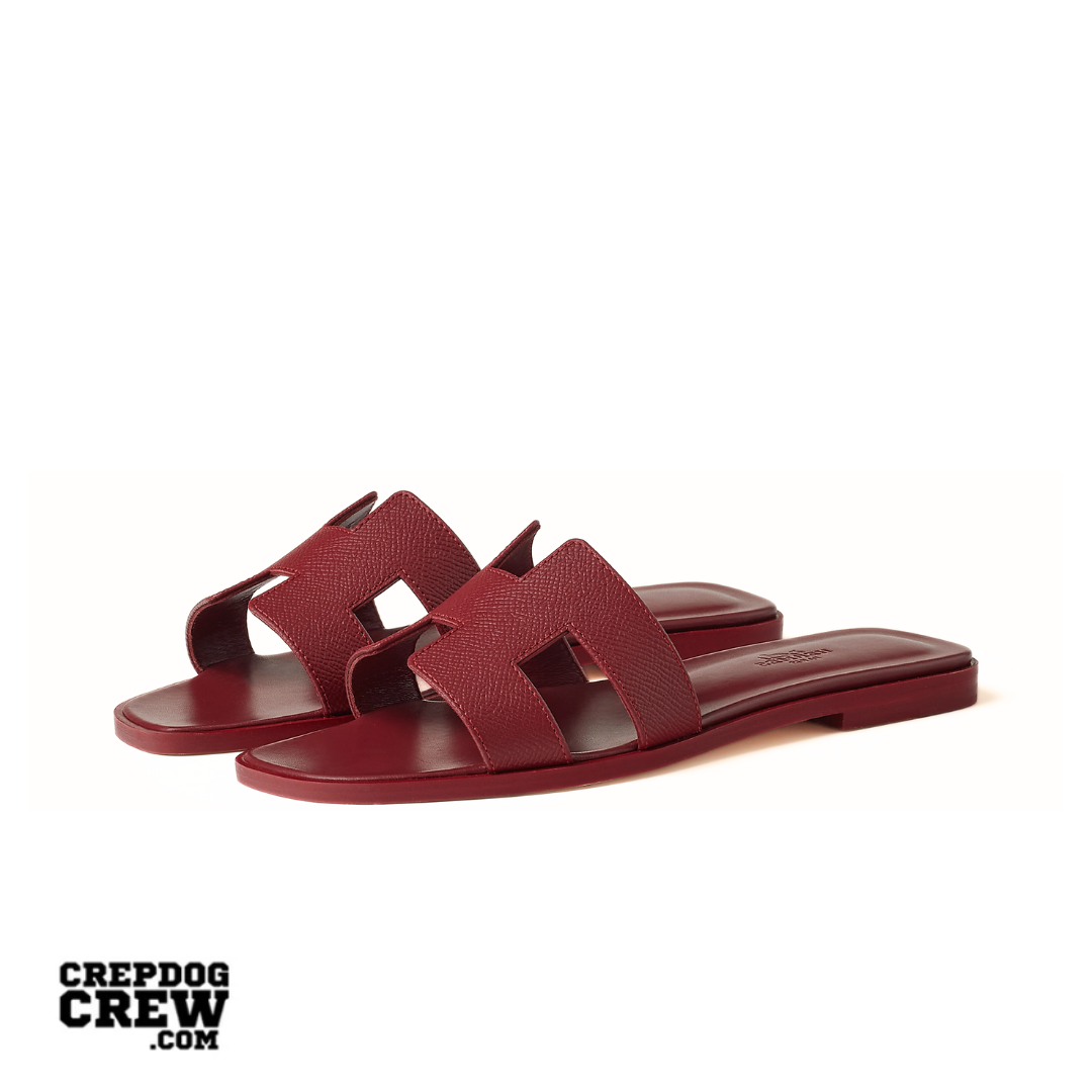 HERMES ORAN SANDAL ROUGE H
