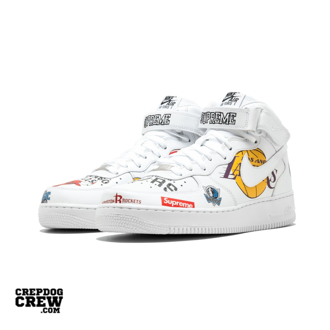 Nike Air Force 1 Mid Supreme NBA White