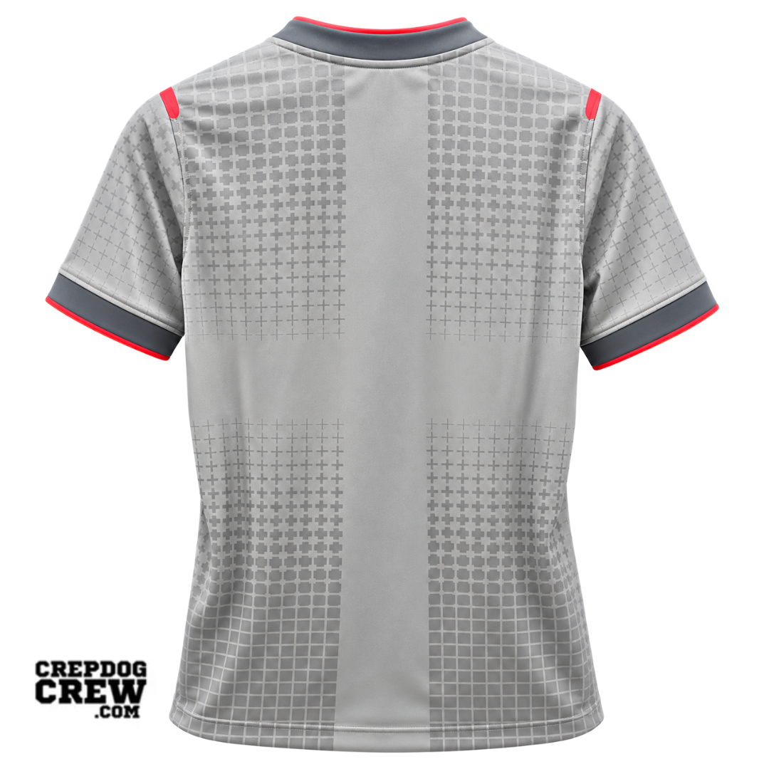 Nike England x Palace Academy Pro 2026 Football Jersey Pewter Grey Bright Crimson