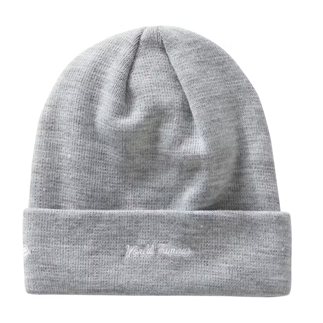 Supreme New Era Cross Box Logo Beanie Heather Grey