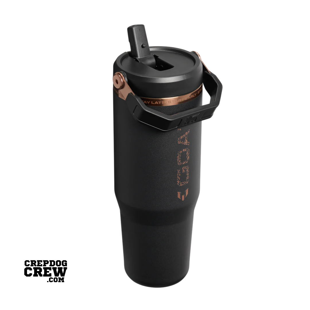 STANLEY Tumbler Mug IceFlow Flip Straw Messi GOAT Black 30 Oz