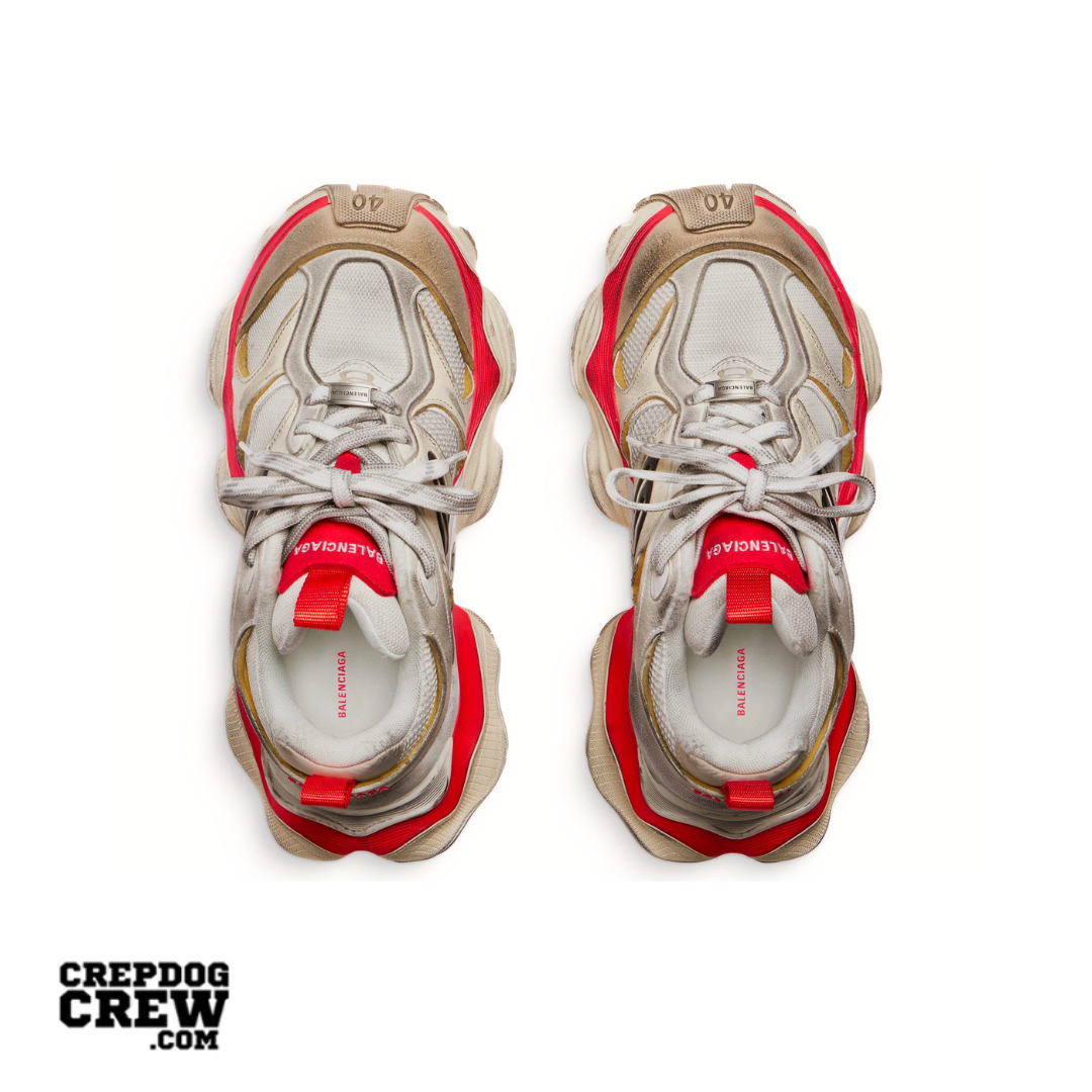 Balenciaga Cargo Worn-Out Beige Red