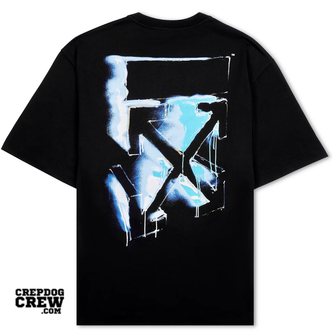 Off White 3D Spray Arrow Skate Tee	BLACK